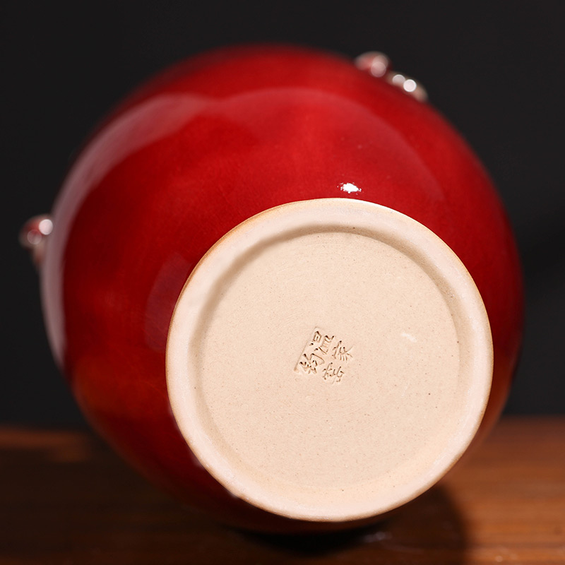Ding jun porcelain antique vase ice to crack the jingdezhen ceramics three Yang kaitai, home decorations arts and crafts
