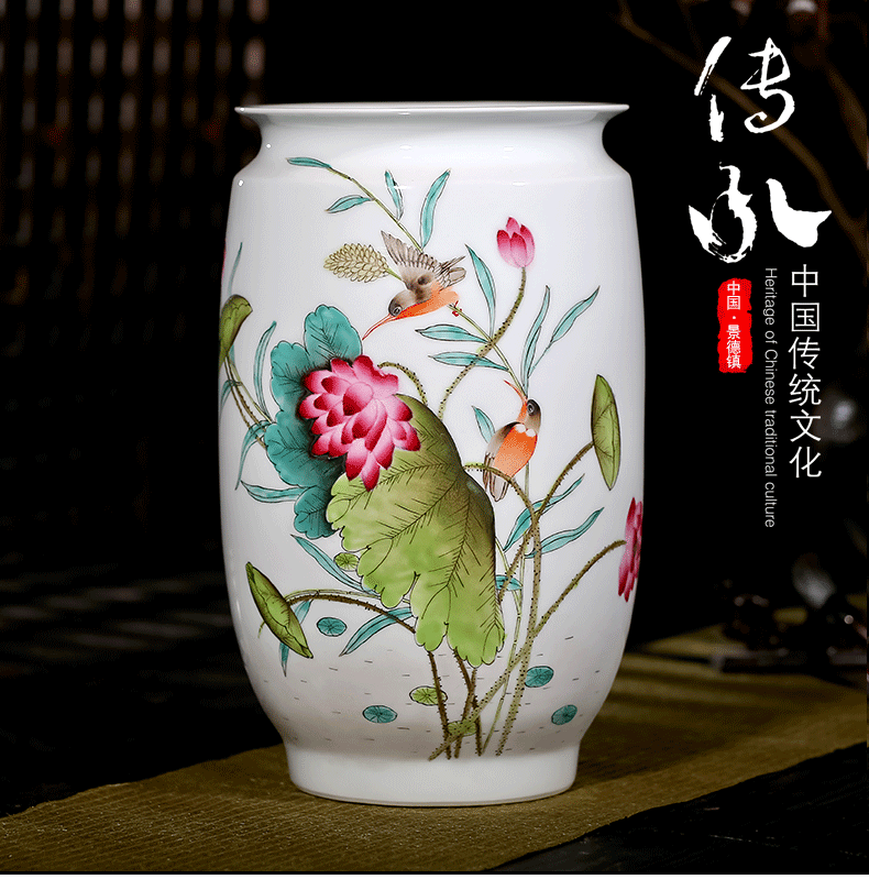 Jingdezhen ceramics Xia Guoan famous modern Chinese hand - made vases, flower arrangement sitting room adornment is placed