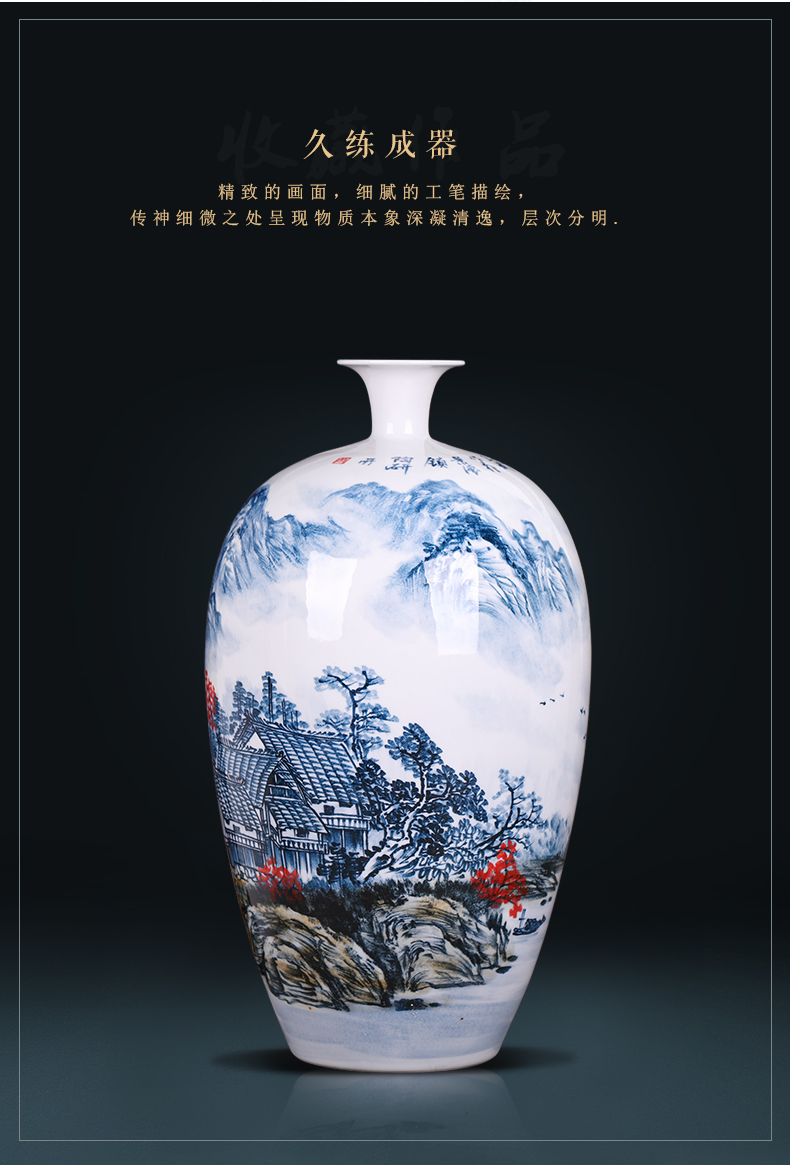 The Master of jingdezhen ceramics hand - made creative new Chinese blue and white porcelain vase sitting room porch decoration furnishing articles