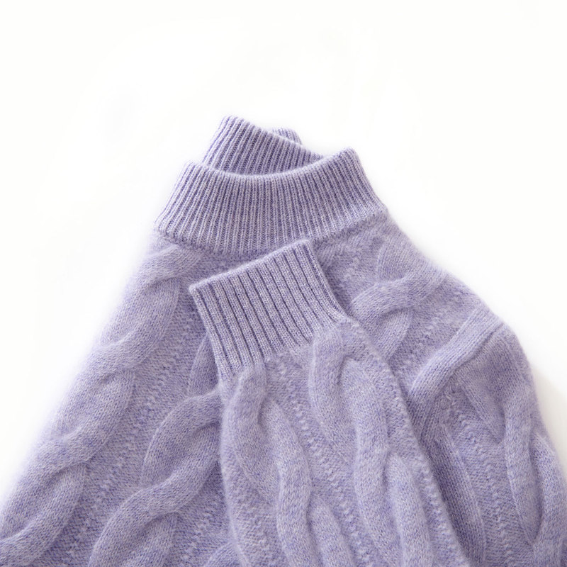 Children's 100% Pure Wool Sweater, Boys' Sweater, Girls' Solid Color Thickened Base Shirt, Medium and Large Children's Knitted Sweater, Cashmere