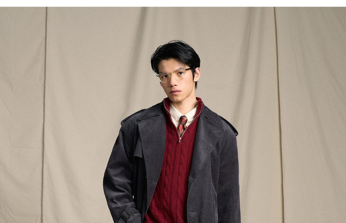 CULTUM Mid-Length Double-Breasted Trench Coat