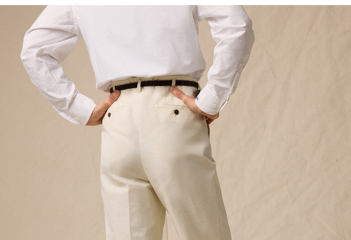 CULTUM Straight-Leg Pleated Trousers