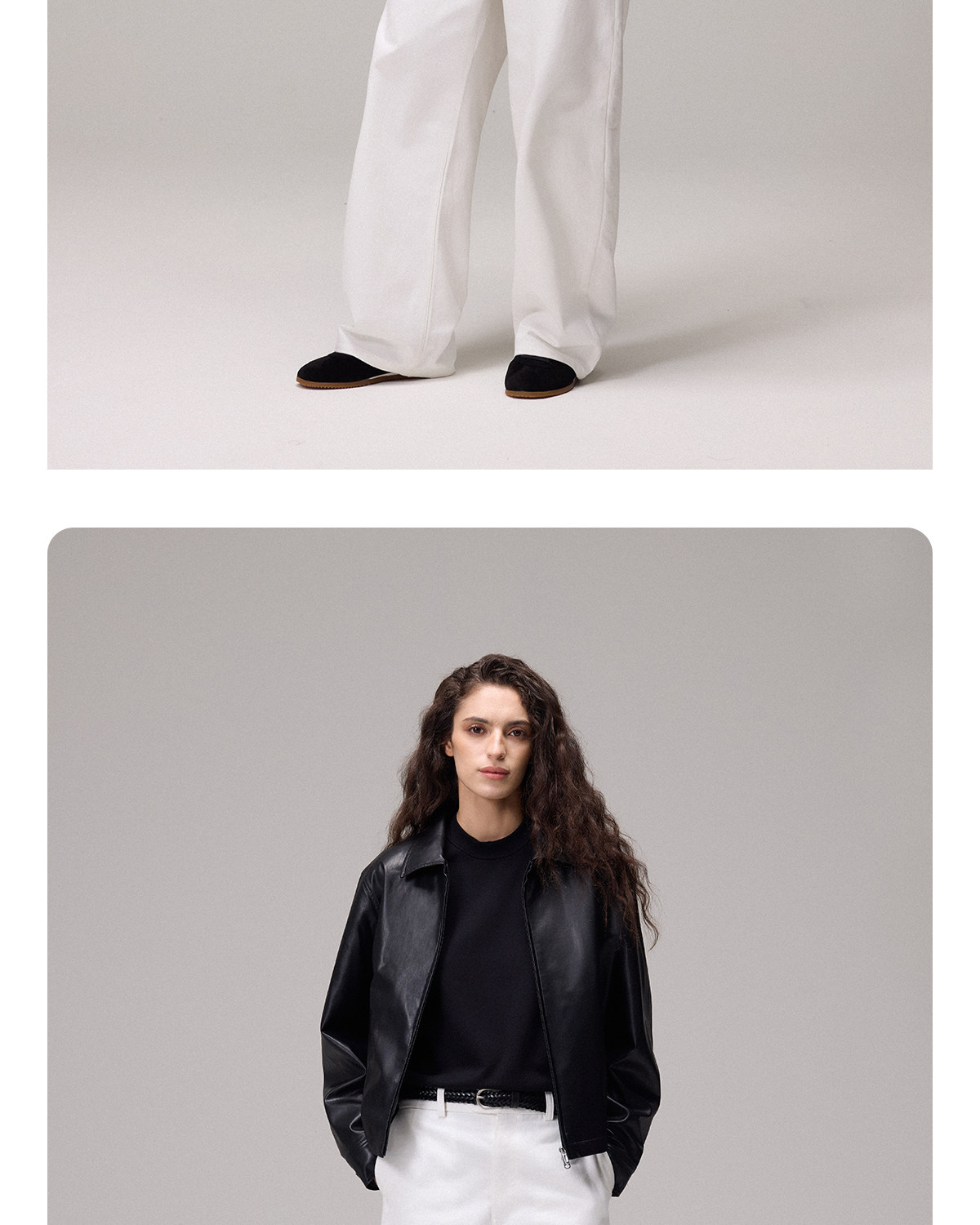 CULTUM Cropped Zip-Up PU Jacket