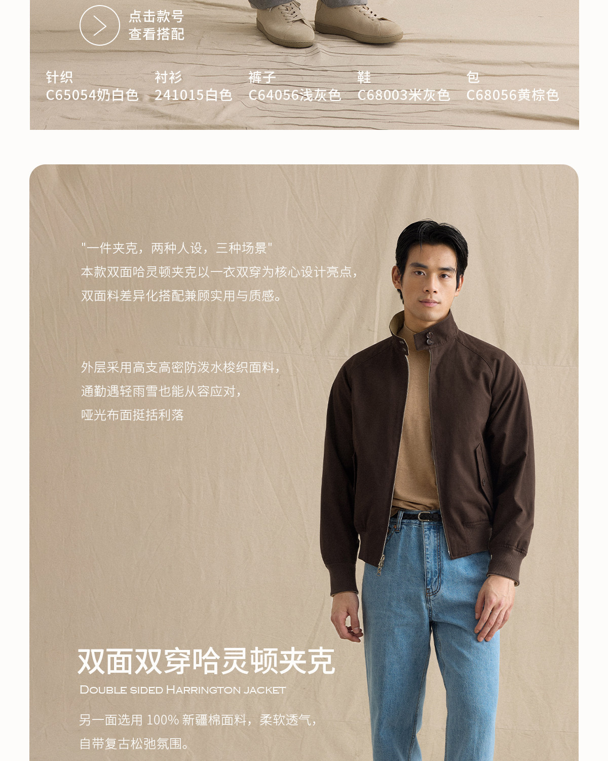 CULTUM Reversible Harrington Jacket