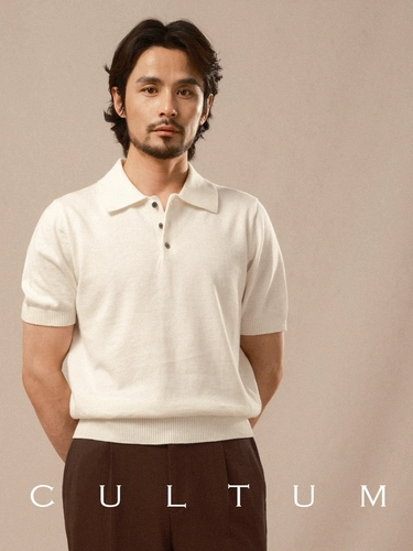 Трикотажная цветная летняя футболка polo, из хлопка и льна