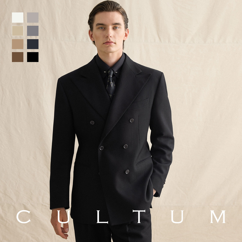 【Gentleman's Armor Knight Twill】Cultum Vintage Anti-Wrinkle Suit Double-Breasted Notch Lapel Suit Set for Men 【Gentleman's Armor Knight Twill】Cultum Vintage Anti-Wrinkle Suit Double-Breasted Notch Lapel Suit Set for Men