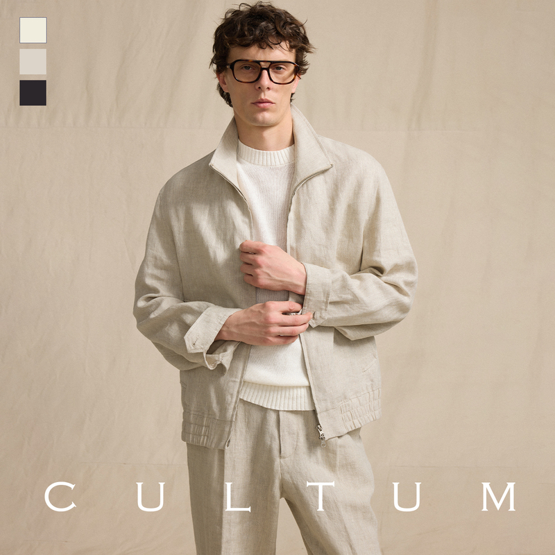 【100% French Linen】Cultum Machine Washable Breathable Old Money Harrington Jacket Men's Casual Coat 【100% French Linen】Cultum Machine Washable Breathable Old Money Harrington Jacket Men's Casual Coat