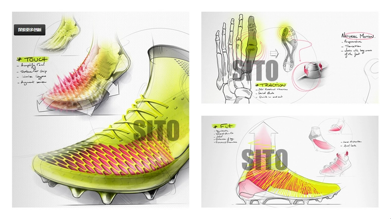 Bộ đếm giày thể thao trẻ em chính hãng SITO Xitu Skynet Giày nam TF bị gãy móng chân giày da bóng đá - Giày bóng đá