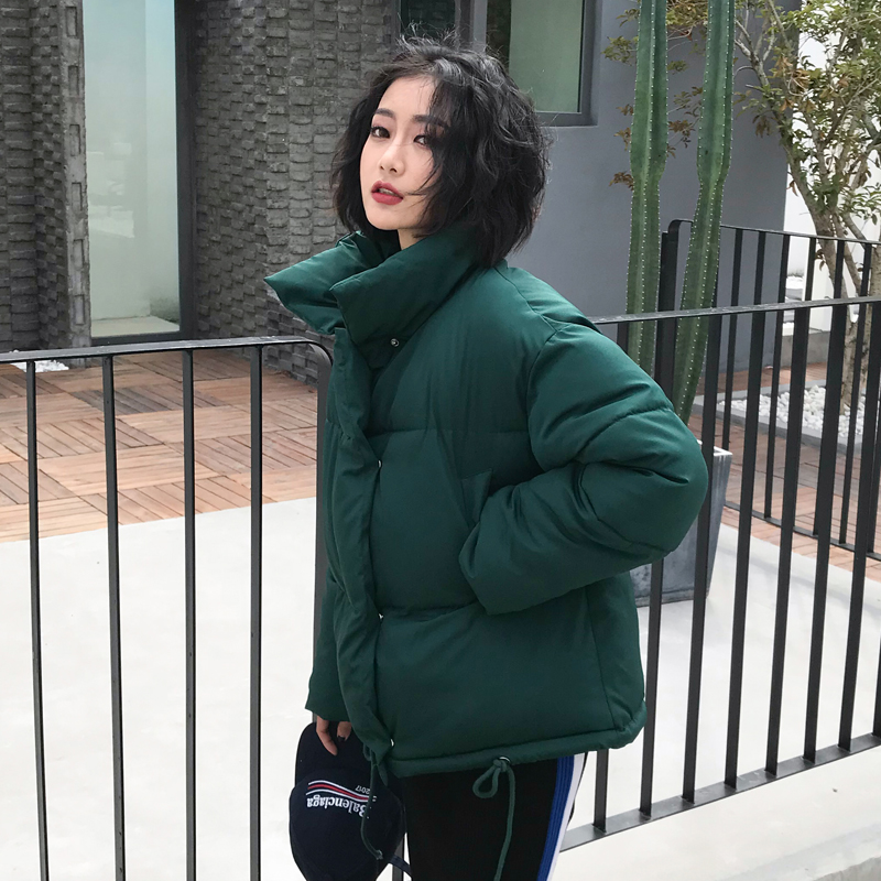 bông màu đỏ 2019 mới áo khoác mùa đông ngắn ròng Hàn Quốc phiên bản của bánh mì lỏng xuống quần áo bông INS phụ nữ bông Quần áo