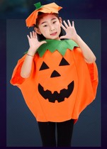 Halloween Childrens Day performance costume adult children pumpkin clothes props cloak