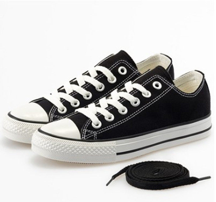 2019 new classic basic low-top canvas women's shoes 2 0 black