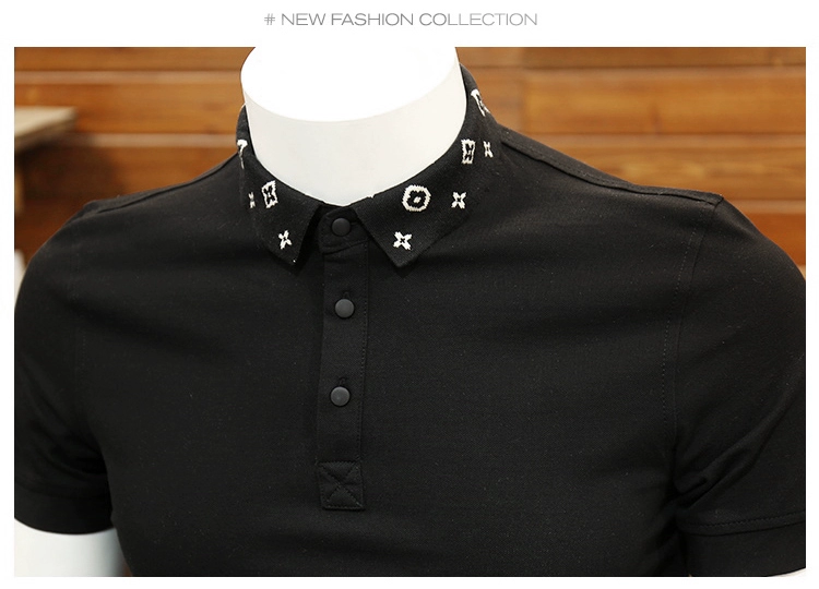 Xu hướng hè nam áo sơ mi POLO Hàn Quốc Slim 2019 mới ve áo nam ngắn tay áo thun nam đẹp trai nửa tay - Polo áo polo dài tay