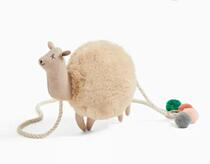 Z Home New Girl Child Baby Pink Camel Bird Pack Sloped Satchel Camel-Coloured Lamb Bag