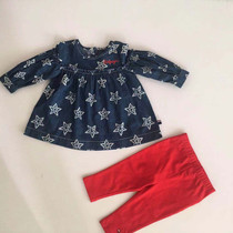 New Girl Spring Autumn Season Suit Pure Cotton Pentagram Suit Dress Mid Pants