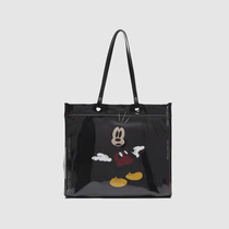 UR Summer New Mi Qi Transparent Tote Bag PU Leather Jelly Large Capacity Bag Advanced Minima Lady Single Shoulder Bag Bag