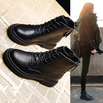 Increased Martin boots and female boots British wind 2021 new autumn and winter in cool leather boots