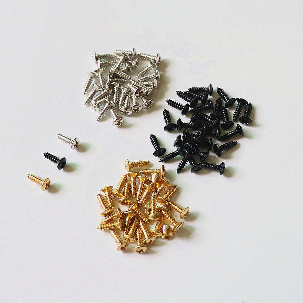 Silver electric guitar guard screw Black ST TL Bass etc Panel Back cover Gold mounting control panel