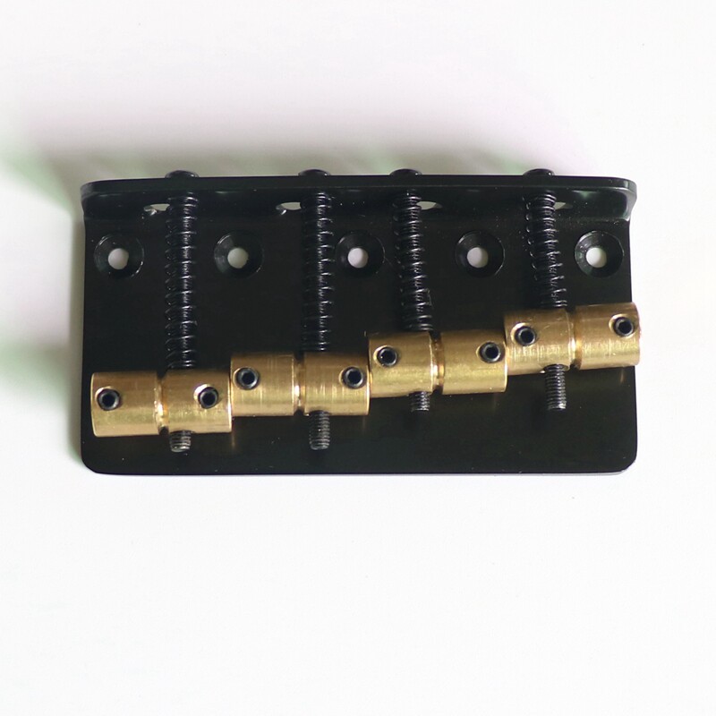 Dongli Electric Bassi String Plate 4 brass code four - string bassyn bridge black matte with screws