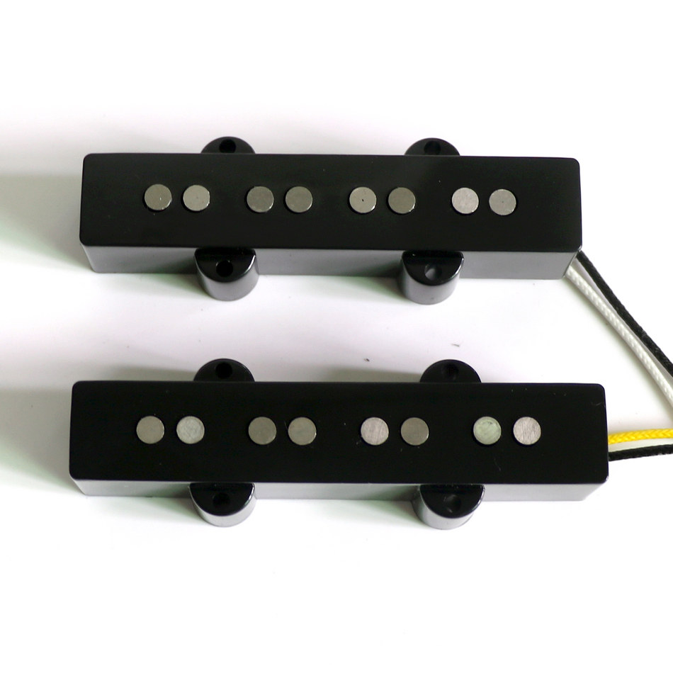 Звукосниматель 包邮东礼吉他拾音器铝镍钴4弦jazz爵士贝斯bumpers缓冲器贝司一套 Donlis