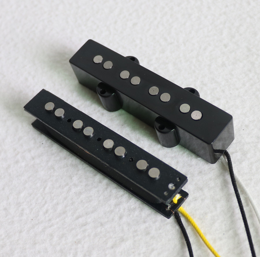 Звукосниматель 包邮东礼吉他拾音器铝镍钴4弦jazz爵士贝斯bumpers缓冲器贝司一套 Donlis