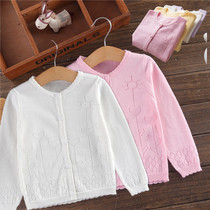 Girls Knitwear Childrens Clothing Baby Baby Cotton Thin Air Conditioning Shirts Spring and Autumn Sweaters Summer Clothes Childrens Cardigan Jackets