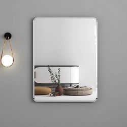 Mirror Wall-Mounted Self-Adhesive Wall-Mounted Full-Length Mirror Dormitory Wall-Mounted Makeup Half-Length Dressing Mirror Bathroom Bathroom Glass Mirror