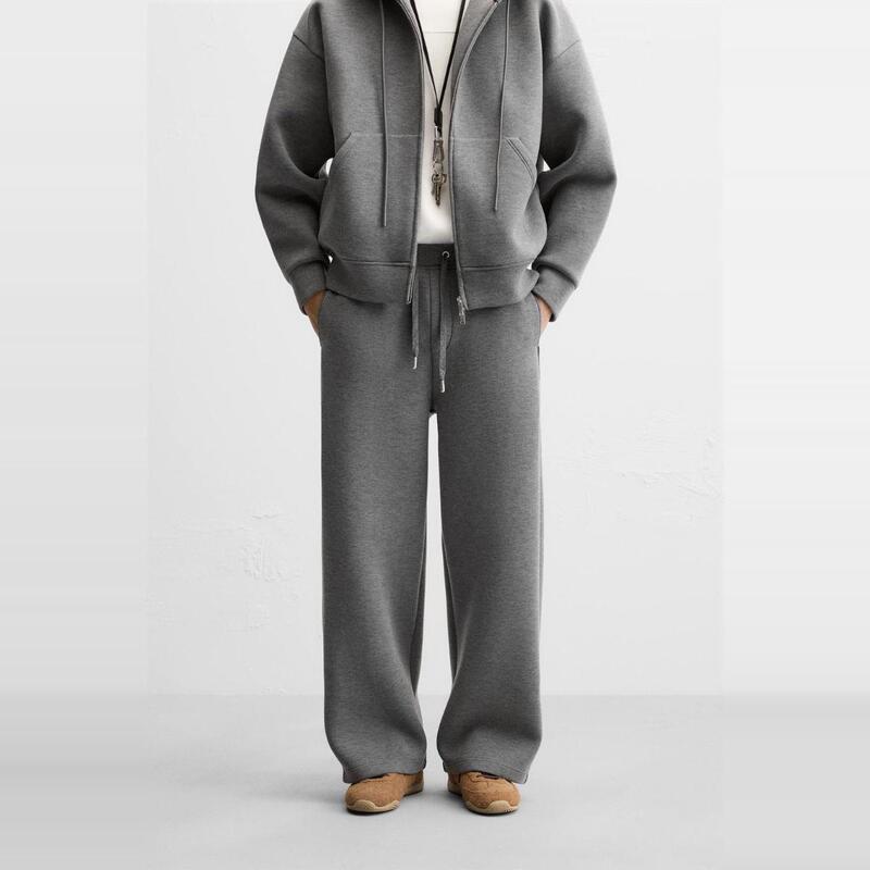 New Autumn and Winter Men's Clothing! Elastic Drawstring Double-Layer Technical Fabric Wide-Leg Jogging Casual Pants 1437313 New Autumn and Winter Men's Clothing! Elastic Drawstring Double-Layer Technical Fabric Wide-Leg Jogging Casual Pants 1437313