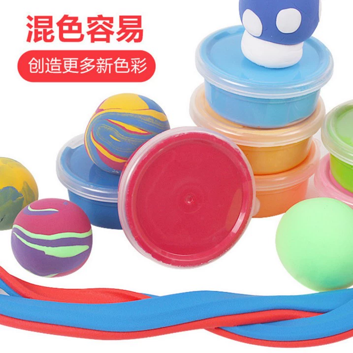 Đất sét siêu nhẹ 24 màu plasticine pha lê màu đất sét đóng hộp không độc không gian đất sét mềm đặt đồ chơi để gửi bài hướng dẫn miễn phí đồ chơi cho bé 1 tuổi