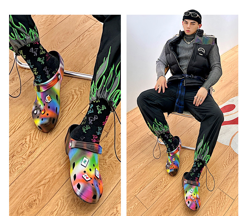 Crocs 卡骆驰 欧阳娜娜同款 极光炫彩洞洞鞋*2双 天猫优惠券折后¥158包邮 4色可选 88VIP会员还可95折