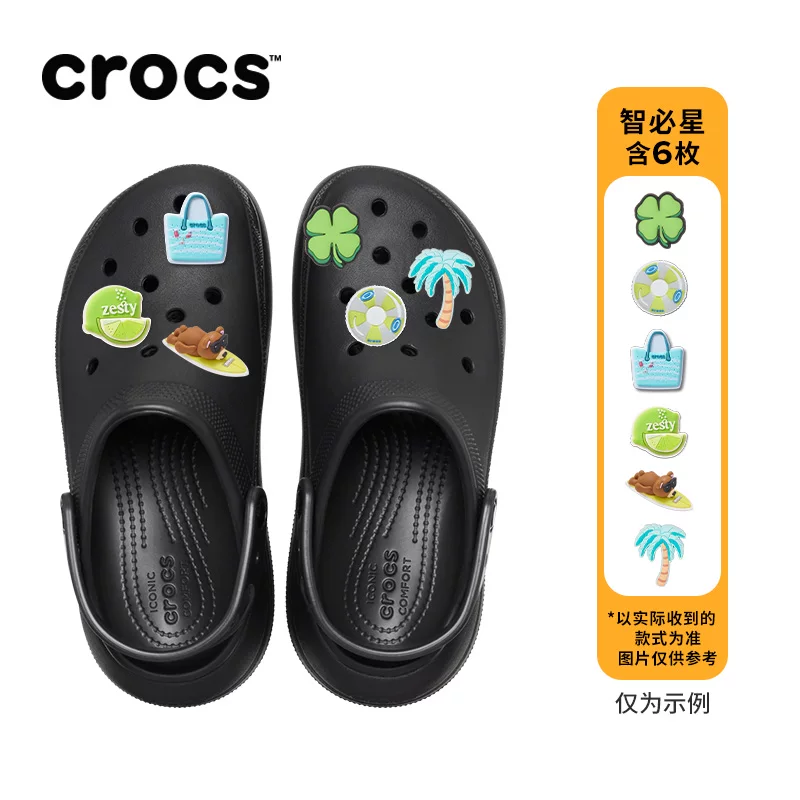 Crocs Crocs Puff Crocs, Танцзиньцзы тот же стиль Толстая подошва EVA повседневная обувь унисекс
