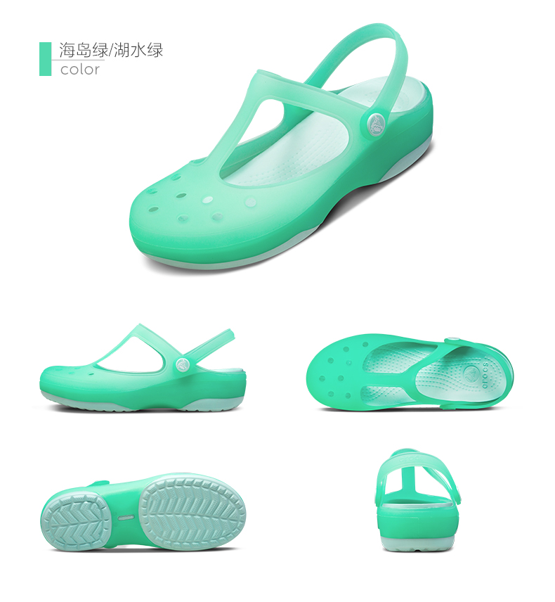 Crocs dép nữ thẻ Luo Chi giày của phụ nữ giày lỗ đáy phẳng giày bãi biển dép nữ mùa hè mặc | 11209