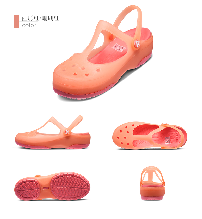 Crocs dép nữ thẻ Luo Chi giày của phụ nữ giày lỗ đáy phẳng giày bãi biển dép nữ mùa hè mặc | 11209