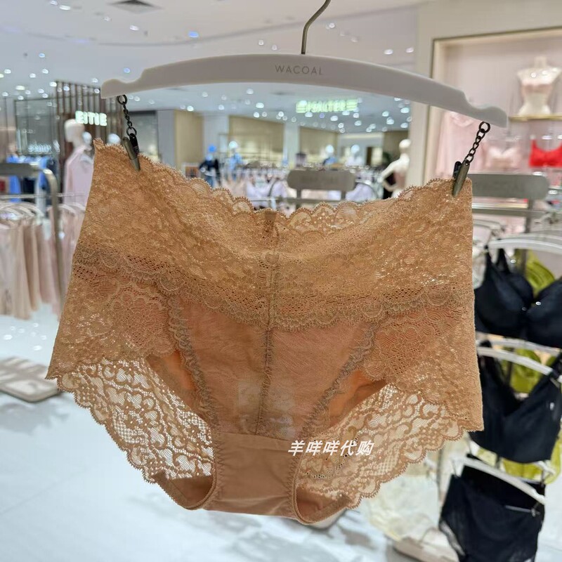 Wacoal Powershap New Wp37E6 Wide-Edged Lace Sexy Hip-Hugging Mid-High Waist Women's Briefs