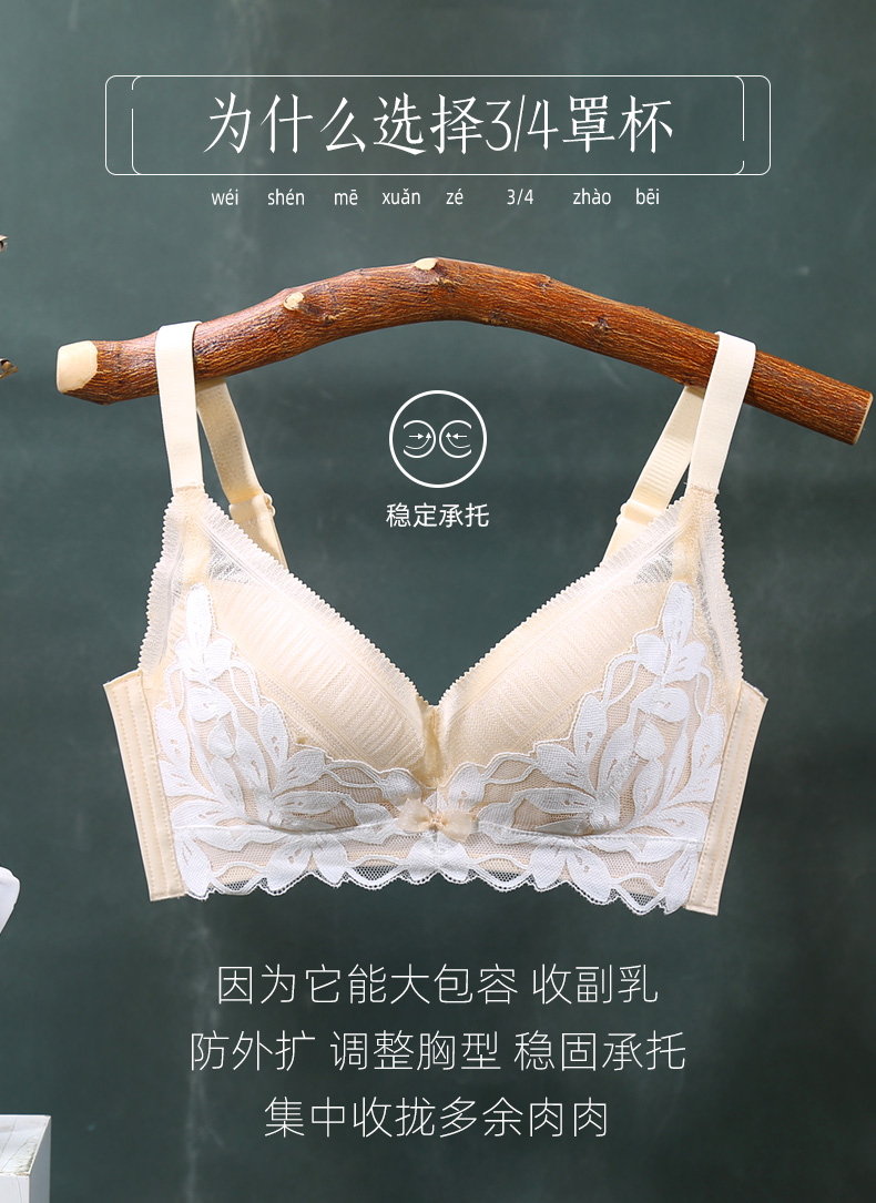 玫瑰柏拉图 2022新款花叶蕾丝内衣 图5