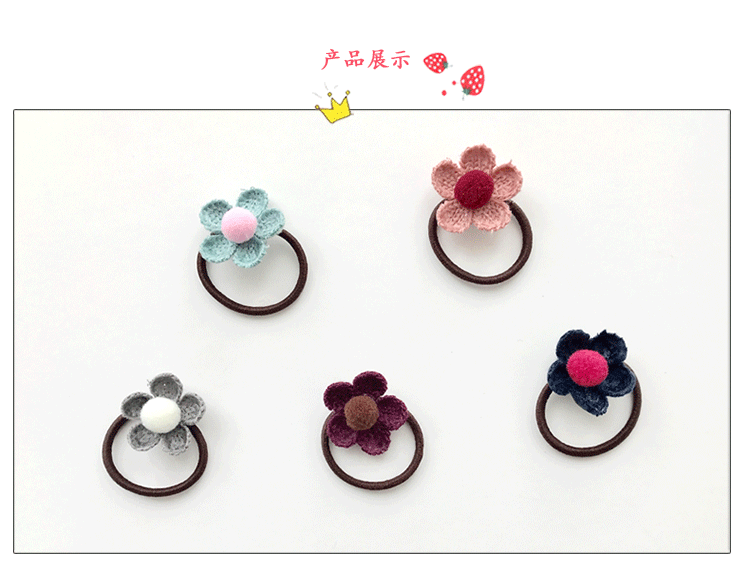 Phụ kiện tóc cho bé dây tóc cao su ban nhạc dây đầu cô gái nhỏ dệt kim hoa tóc clip bên clip tất cả bao gồm vải phụ kiện tóc dây buộc tóc lò xo