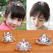 Cô gái Vương miện Mũ công chúa Trẻ em Phụ kiện tóc Cô gái Vương miện Bé Baby rhinestone Headband Tóc Comb Cô gái Phụ kiện Nhiếp ảnh