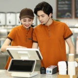 Ресторан ресторана в стиле китайского стиля ресторан ресторан ресторан питательный официант Рабочая одежда короткая летняя выпечка