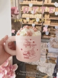 Sh 雪 розовый снежный дом матовая керамическая чашка, корейская девушка сердце завтрак кофе кофейный молоко милый кружка чашка