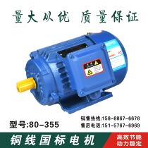 National standard new copper core copper wire 0 75KW kW AC three-phase asynchronous motor motor 380V high efficiency motor