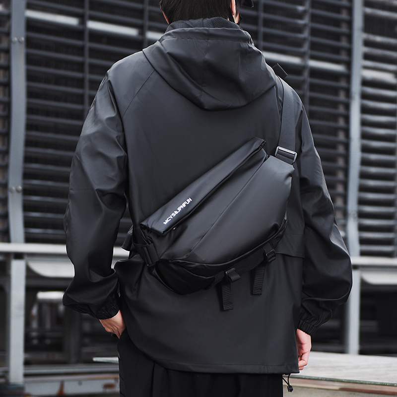 Skew Satchel Men's Quick Detached Chest Bag 2023 New Fashion Functions Backpack Men's Magnetic Attraction Satchel Bag single shoulder bag-Taobao