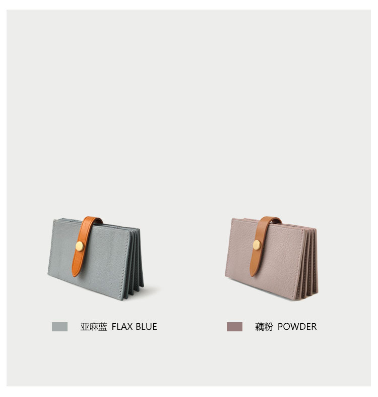 FD top lớp da dê đa thẻ gói thẻ nữ đoạn ngắn đơn giản gói thẻ mini của phụ nữ accordion thẻ căng gói ví đựng card