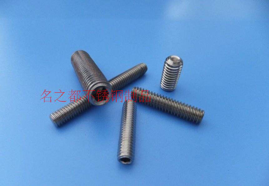 304 Stainless steel flat end fixing screw headless hexagon screw stop top wire machine M M10*10 12 -60