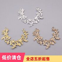 diy handmade material ancient hair hairpin Hanfu brass accessories casting semi-round wreath CT101