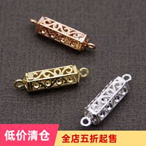 diy handmade antique step shake hairpin brass tassel accessories casting double hole pendant CT311