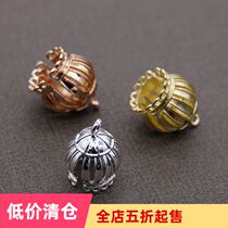  Color-preserving copper bud connection pendant Cast copper diy handmade material Hanfu hairpin accessories pendant porous