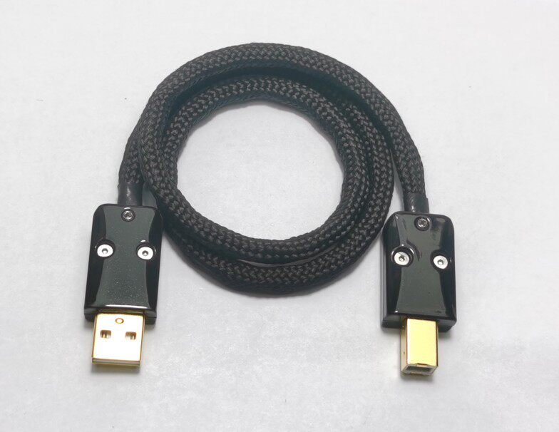 USB audio line single crystalline copper silver plated A - square B square 2 0 acoustic card fever grade dac decoder computer connection wire