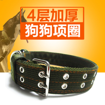 Pet supplies Army green canvas dog collar Neck strap Neck ring Medium-sized dog Large dog Golden retriever German shepherd collar