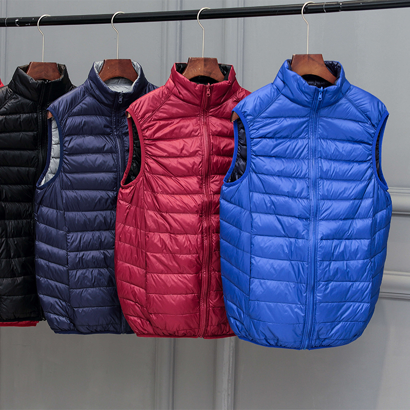 2021 Autumn and Winter Stand Collar Reversible down Vest Jacket Sleeveless Jacket Lightweight down Vest Reversible 2021 Autumn and Winter Stand Collar Reversible down Vest Jacket Sleeveless Jacket Lightweight down Vest Reversible