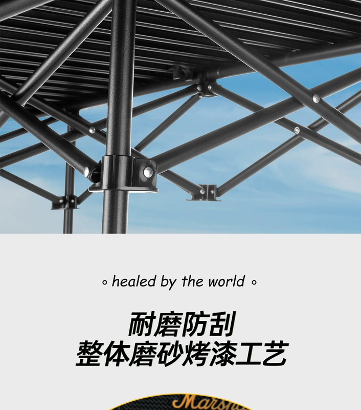 Tanlu ngoài trời bàn ghế xếp dã ngoại bàn cắm trại di động bàn gian hàng bằng thép carbon thiết bị cắm trại bộ đầy đủ vật tư