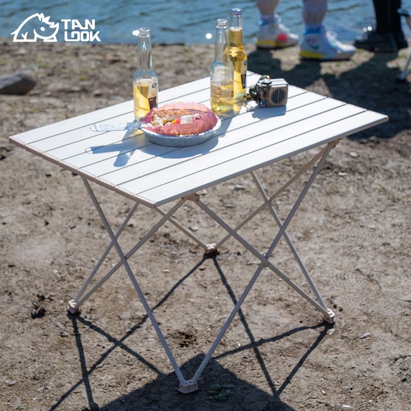 Outdoor Folding Table And Chairs Aluminum Alloy Outdoor Folding Portable Camping Supplies Large Total Picnic Fold Egg Roll Table